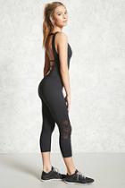 Forever21 Active Mesh-paneled Jumpsuit