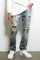 21 Men Men's  Dope Distressed Splatter Jeans