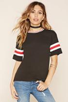 Forever21 Women's  Striped New York Tee
