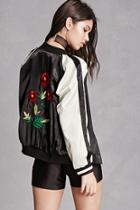 Forever21 Satin Embroidered Jacket