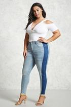 Forever21 Plus Size Colorblock Jeans