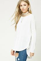 Forever21 Seed Knit High-low Top