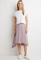 Love21 Women's  Pleated Asymmetrical Skirt (lavender)