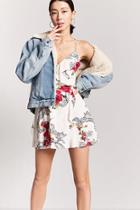 Forever21 Floral Lace-up Tulip Dress