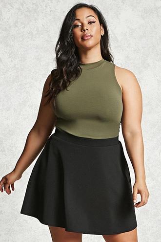 Forever21 Plus Size Textured Skirt