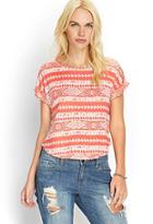 Forever21 Boxy Tribal Print Tee