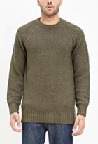 21 Men Men's  Side-zip Raglan Sweater (olive)