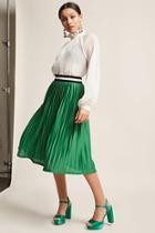 Forever21 Perforated Pleated Skirt