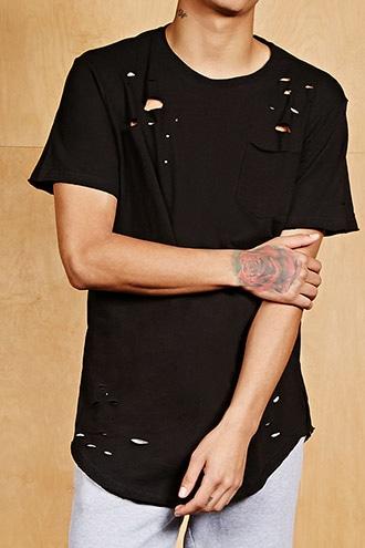 Forever21 Kayden K Distressed Tee