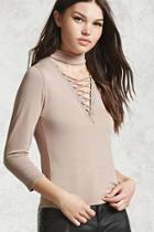 Forever21 Strappy Mock-neck Top