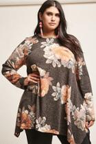 Forever21 Plus Size Floral Trapeze Knit Top