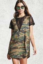 Forever21 Lace Camo T-shirt Dress