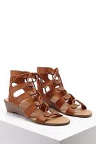 Forever21 Leather Caged Wedges