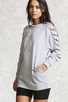 Forever21 Longline Cutout Sweatshirt