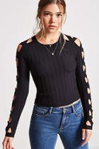 Forever21 Caged Cutout-sleeve Top
