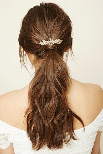 Forever21 Floral Faux Pearl Barrette