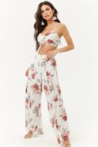Forever21 Floral Cropped Cami & Palazzo Pants Set