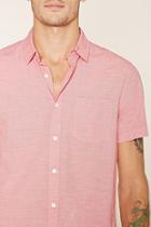 21 Men Men's  Red Two-tone Pocket Shirt