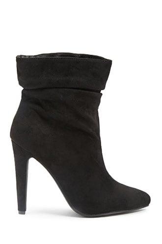 Forever21 Slouchy Faux Suede Ankle Booties
