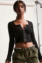 Forever21 Ribbed High-polish Crop Top