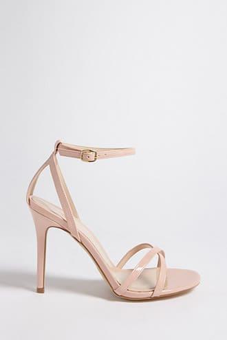 Forever21 Faux Patent Leather Crisscross Heels