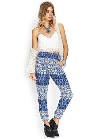 Forever21 Abstract Stripe Joggers