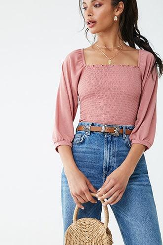Forever21 Vero Moda Smocked Top