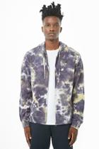 Forever21 Graphic Tie-dye Zip-up Hoodie