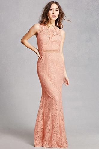 Forever21 Lace Floor-length Dress