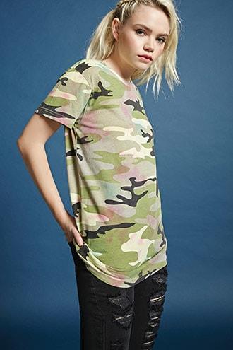 Forever21 Camo Tie-dye Tee