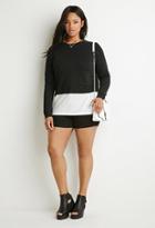 Forever21 Plus Layered Hem Pocket Sweatshirt