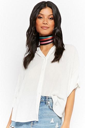 Forever21 Crinkled Dolman Shirt
