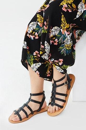 Forever21 Faux Leather Gladiator Sandals (wide)