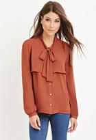 Forever21 Flounced Self-tie Blouse