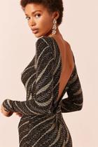 Forever21 Metallic Surplice-back Mermaid Dress
