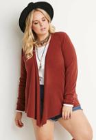 Forever21 Plus Women's  Draped Open-front Cardigan