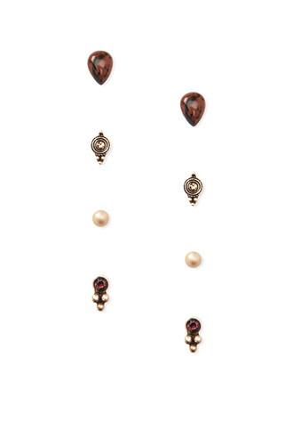 Forever21 Faux Gem Stud Set (antic.g/brick)