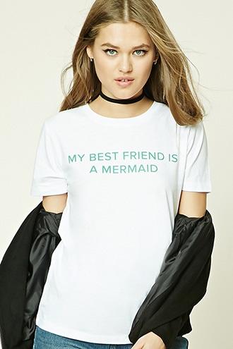 Forever21 My Best Friend Is A Mermaid Tee