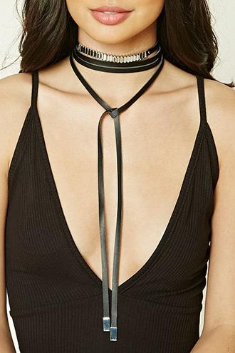 Forever21 Faux Leather Wrap Choker