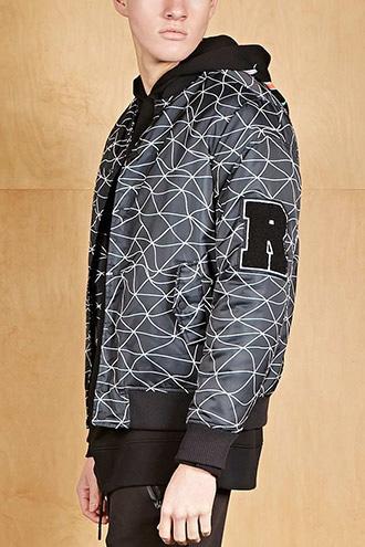 Forever21 Punk Royal Padded Bomber Jacket