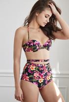 Forever21 Floral High-waisted Bikini Bottoms