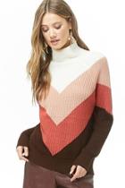 Forever21 Colorblocked Chevron Sweater