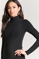 Forever21 Heathered Mock Neck Knit Top
