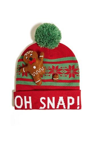 Forever21 Men Gingerbread Graphic Beanie