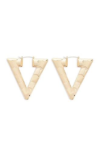Forever21 Oversized Triangle Bamboo Earrings