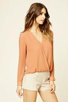 Forever21 Women's  Semi-sheer Surplice Top