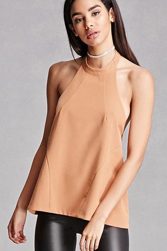 Forever21 Satin-lined Halter Top