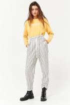 Forever21 Striped Paperbag-waist Pants
