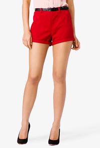 Forever21 Denim Shorts W/ Heart Studded Belt