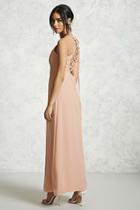Forever21 Chiffon Lace-up Maxi Dress